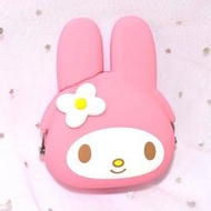 My Melody 美樂蒂 mimi POCHI 矽膠零錢包 日本正版 mm720p