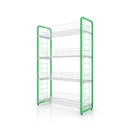 Kefva ชั้นวางสินค้า 4 ชั้น รุ่นสารพัดประโยชน์ แบบตะกร้า | กว้าง 81/120 ซม. | ชั้นตะกร้าขนม ชั้นวางขอ