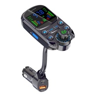 Bluetooth FM Transmitter for Car, Wireless Bluetooth 5.3 Radio Adapter Car Kit, 48W PD/ QC3.0 Dual U