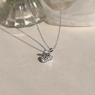 kalung Mewah Perempuan Bahan Titanium Liontin Cery Diamond