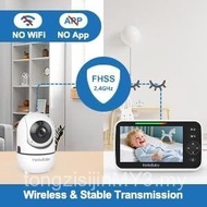 HelloBaby No WiFi Baby Monitor 5" Screen 30-Hour Battery Pan-Tilt-Zoom Video Upgrade with Camera and