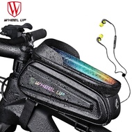 WHeeL UP Bicycle Bag Waterproof Cycling Top Front Tube Frame Bag Large Capacity MTB Road Bicycle 7 Inch Bag Bike Accesso