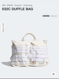二手 adidas 032c duffle bag 米白色 斜咩袋