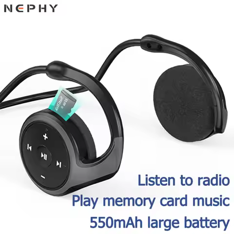 Radio SD TF Card Support Headphones Wireless Bluetooth Headset Earphones Bass Music Sport Gamer For 