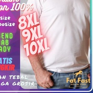 PLAIN WHITE T-SHIRT BIG SIZE 100% COTTON 8XL 9XL 10XL - 9XL