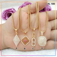 Paperclip Necklace Adult Necklace Flower Pendant milano Chain gold Plated Jewelry gold KL 180