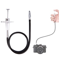 JJC 70cm Silver Cable Release, Camera Shutter Release, Screw-in Cable Release for Fujifilm X-M5, X10