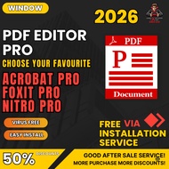 Latest 2026 PDF Editor Nitro Pro Foxit Pro Acrobat Pro | Free Installation Service
