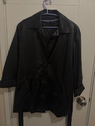 Zara Black Faux black label tier Leather Jacket Chinese kung fu