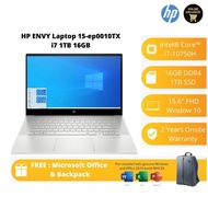 HP Envy 15-ep0010TX Laptop | i7-10750H | 16GB 1TB SSD | 15.6″ FHD | Win 10 | GTX1660tiMQ | FREE Microsoft Office and Bag