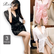 Silk Pajama for Women Sleepwear Sexy Lace Nightwear Dress Lingerie