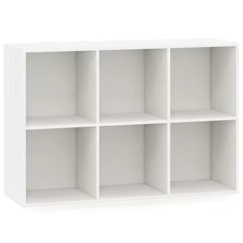 6-Cube Bookcase Modern 3-Tier Storage Organizer Horizontal Vertical Bookshelf
