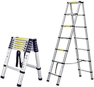 Telescoping Ladder Foldable Ladders A Frame Telescopic Aluminium Extendable Extension 150kg Max. Capacity Multipurpose Climb Ladder Portable Loft Attic for Business Home Work DIY Builder (Size : 2.8M