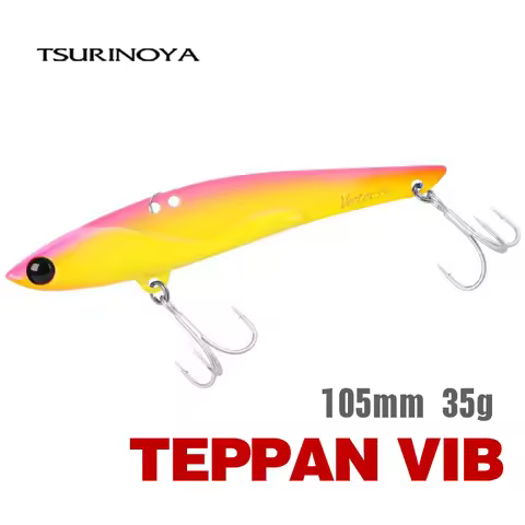 TSURINOYA Fishing Lure DW38-C 105mm 35g Metal VIB Lure Long Distance Bass Bait Full Swimming Layer A