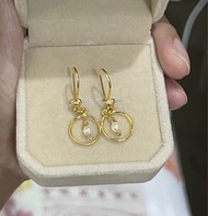 Anting mutiara emas muda + anting emas 1 gram + anting emas asli