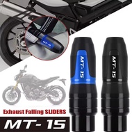 For YAMAHA MT-15 2017-2025 Crash Pads Exhaust pipe protector Guard Slider Frame Slider Crash Anti Fa
