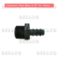 Male Connector Pipe 3/ 4 inch to 16mm price per 3 pcs