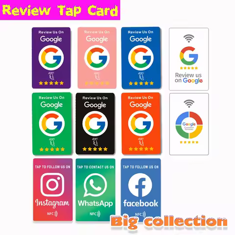 1Pc Reusable Review Tap Card Google Reviews Tap NFC Card Review Us on Google Tap Card Enhances SEO S