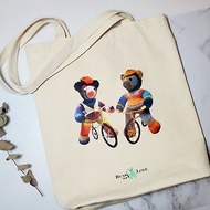 厚磅帆布袋帆布包購物袋環保袋環保購物袋收納袋腳踏車泰迪熊