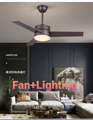 Fan+Lighting ~復古懷舊三葉LED吊扇燈