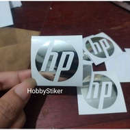 Premium chrome HP laptop logo sticker