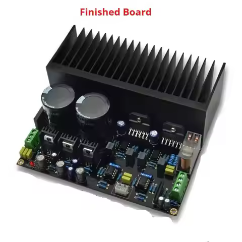 Finished Board Amplificador Amplifiers Audio LM3886 Stereo HighPower Amplifier Board OP07 DC 5534 In