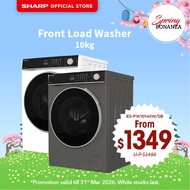 SHARP FRONT LOAD WASHER ES-FW1014SB / ES-FW1014SW
