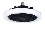พัดลมติดเพดานแบบสกรูไฟพร้อมรีโมทพัดลมติดเพดานในร่มพัดลมติดเพดานขนาดเล็ก LED โคมไฟพัดลมติดเพดานไร้สาย