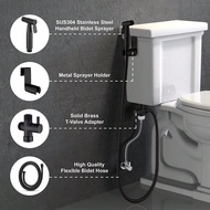 1 Bộ hoàn chỉnh'súng phun áp lực cao cho vòi sen phòng tắm, phụ kiện bồn cầu kiêm vòi xịt vệ sinh to