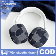E-WOITD Denim mô hình bảo vệ trường hợp đối với Apple AirPods Max Tai nghe trường hợp headphone fund