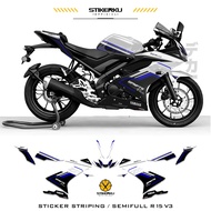 STRIPING R15 SEMIFULLV3 R15/ 17 SIMPLE WHITE BASE MOTIFV3 SEMIFULL R15/ V3 R15/ V3 STOCK DECALS R15 