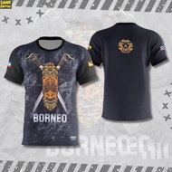 （sanrenyou）MATAHARI Jersey T-shirt Borneo Tribal Motif Dayak Shield Corak Etnik Sarawak Baju Negeri 