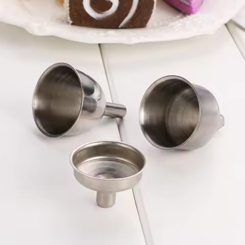 Small Mouth Funnels Bar Wine Flask Funnel Mini Stainless Steel For Filling Hip Flask Narrow-Mouth Bo