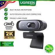 UGREEN 4K/2K Webcam HD Live Stream Camera 30FPS Stereo Microphone Laptop USB Auto Focus PC Macbook L