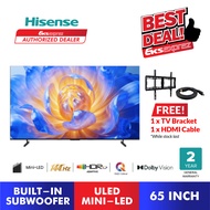 [FREE BRACKET+CABLE] Hisense 4K ULED Mini-LED Smart TV E8Q Series 55E8Q / 65E8Q / 75E8Q / 85E8Q