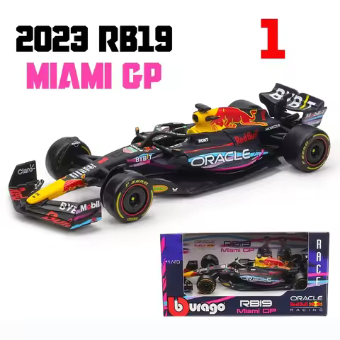 Bburago 1:43 2024 F1 Red Bull RB19 Miami GP Monaco #1 Max Verstappen #16 Leclerc Ferrari SF21 SF1000
