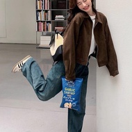 Melade Jacket American Jacket Leather Jacket y2k Jacket Melade Jacket Melade Leather Jacket Coffee S