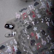 Cyansea Polka Dot Music Symbol Cool Manicure Sticker Water Cup Cute ccd Waterproof Adhesive Decorati