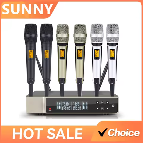 Professional metal 2 Channel UHF Wireless Microphone system EW D1 SKM9000 Handheld DJ Microphone for