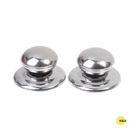H&X 2pcs/set Stainless Steel Replaceable Cover Button Pan Pot Glass Lid Cover Handle