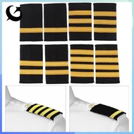 [FIREFLY1] 1Pair Epaulettes Professional Pilot Uniform Epaulets Gold Stripe Shoulder Badges OOO