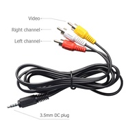 Eachine DC 3.5mm Jack Plug Male 1 to 3 Head RCA AV Input Output Video Cable 1.5m Wire Adatper Cord F