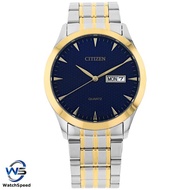 Citizen DZ5014-53L Two-Tone Gold Stainless Steel Blue Analog Men's Dress Watch