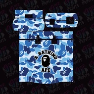 The Bathing Ape BAPE Blue Motorcycle Motorbike IU OBU Decal Waterproof Durable