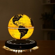 Magnetic Levitation Globe – Floating Earth Lamp with Clock & Night Light | Gold Base