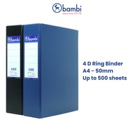 Bambi A4 Ring Binder 4 Ring D-Type 50mm - 2144