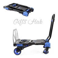 2-in-1 Foldable Trolley (4 Wheel Trolley + 2 Wheel Upright Hand Truck)