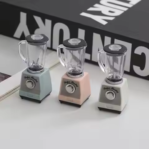 1Set 1:12 Scale Miniature Juicer Blender Dollhouse Mini Model Miniature Food Play Juicer Coffee Mach