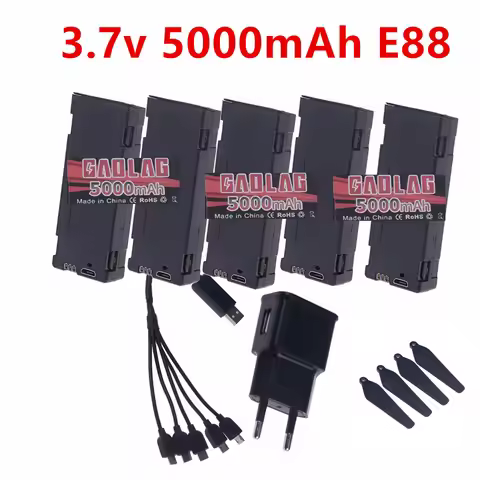 For E88 E88PRO Ls-E525 E525 Drone Battery 5000mAh 3.7V for E88MAX E99 E99PRO P1 P5PRO K3 S1 P8 Mini 