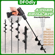 DFOdiy Auger Drill Bit Garden Auger Spiral Bit Flower Planting Hole Digger Ground Auger Yard Gardeni